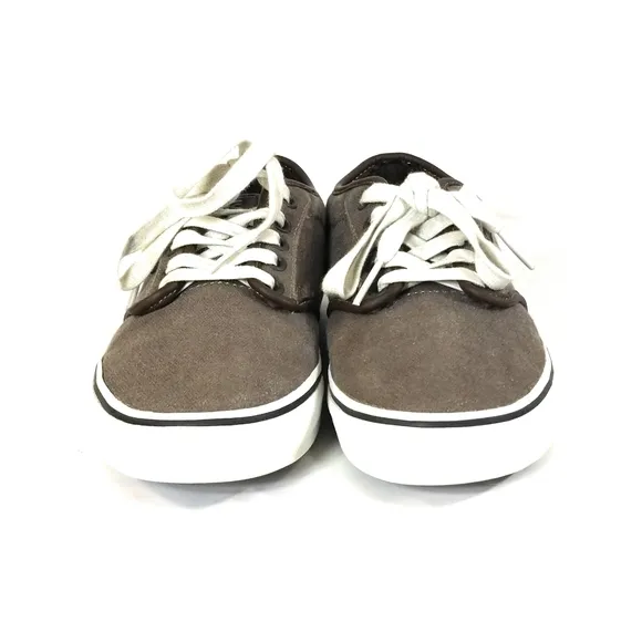 Vans Atwood Washed Brown Canvas Low Top Skater Shoes Sneakers Mens Size 7.5