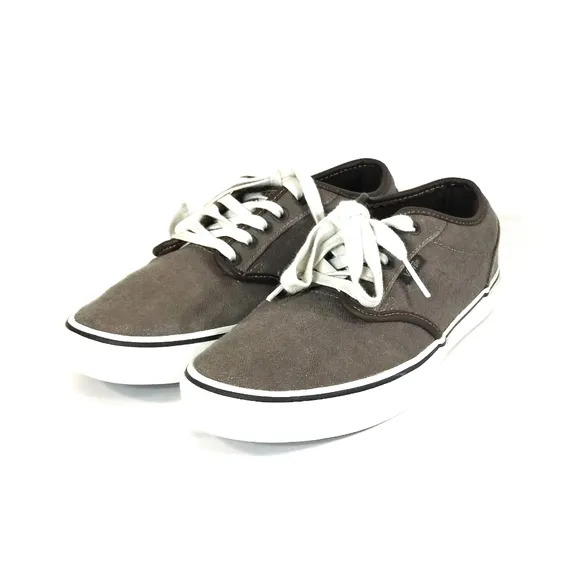 Vans Atwood Washed Brown Canvas Low Top Skater Shoes Sneakers Mens Size 7.5