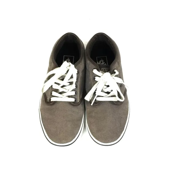 Vans Atwood Washed Brown Canvas Low Top Skater Shoes Sneakers Mens Size 7.5