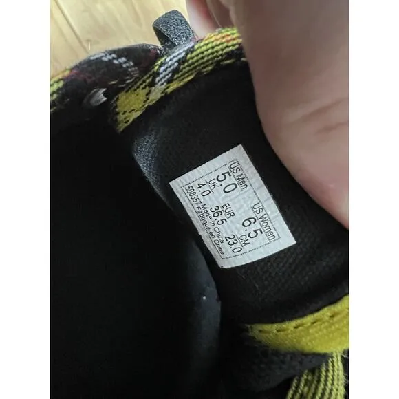 Vans Authentic Platform 2.0 Shoes Plaid Yellow Lemon Chrome Men 5 Women 6.5