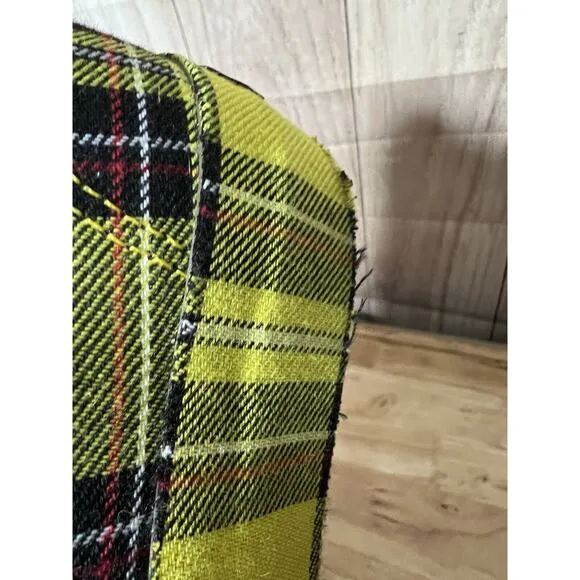 Vans Authentic Platform 2.0 Shoes Plaid Yellow Lemon Chrome Men 5 Women 6.5