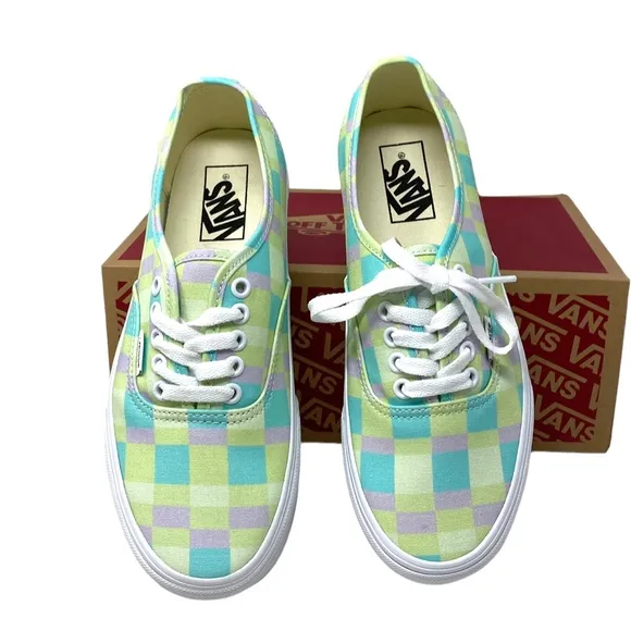 VANS Authentic Platform Shoes Pastel Picnic Canvas Multi Women Size VN0A5KXXPP5