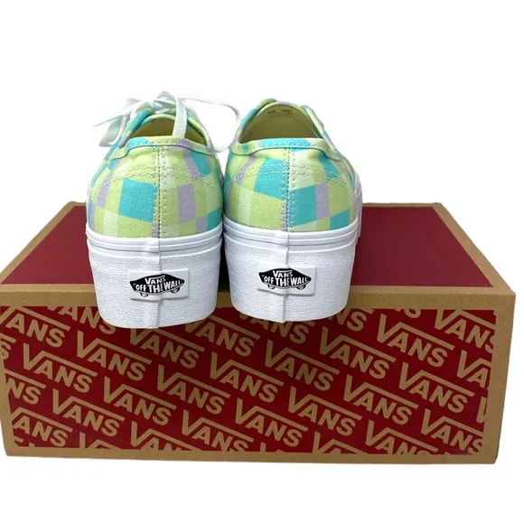 VANS Authentic Platform Shoes Pastel Picnic Canvas Multi Women Size VN0A5KXXPP5