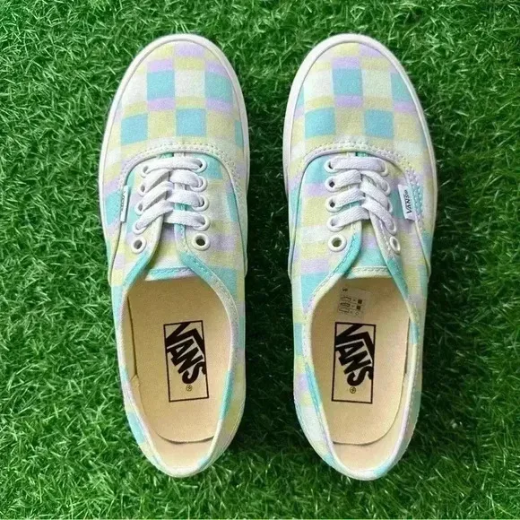 💫Vans Authentic Stacked Pastel Picnic Mixed Plaid SEND OFFERS