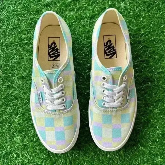 💫Vans Authentic Stacked Pastel Picnic Mixed Plaid SEND OFFERS