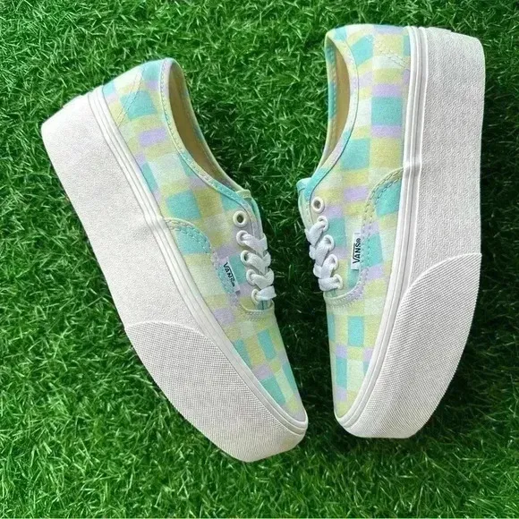 💫Vans Authentic Stacked Pastel Picnic Mixed Plaid SEND OFFERS