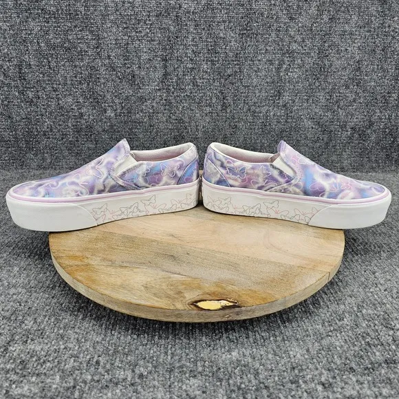 VANS Butterfly Tie-Dye Womens Size 8 Purpe Slip-On Stackform Platform Shoes