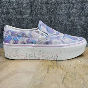 VANS Butterfly Tie-Dye Womens Size 8 Purpe Slip-On Stackform Platform Shoes