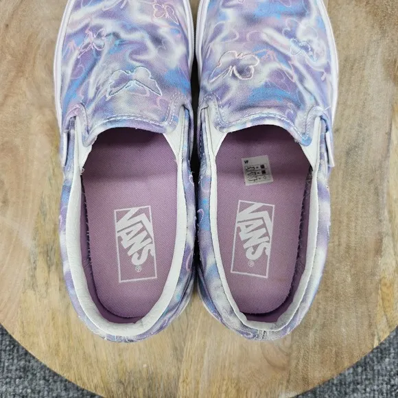 VANS Butterfly Tie-Dye Womens Size 8 Purpe Slip-On Stackform Platform Shoes