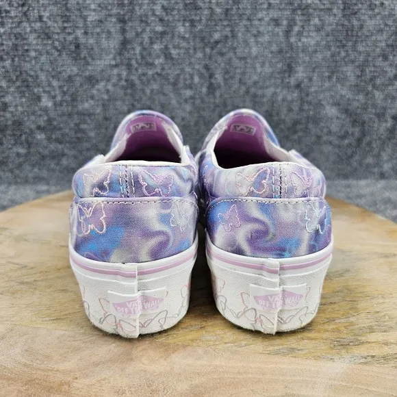 VANS Butterfly Tie-Dye Womens Size 8 Purpe Slip-On Stackform Platform Shoes
