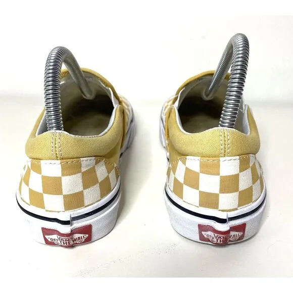Vans Checkerboard Yellow Classic Slip On Unisex Skate Streetwear Shoes M6.5/W 8