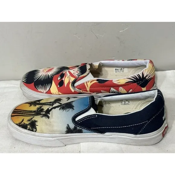 VANS Classic Slip On *AMPUTEE  RIGHT SHOES ONLY US Open Surf Mens sz 7 Women 8.5