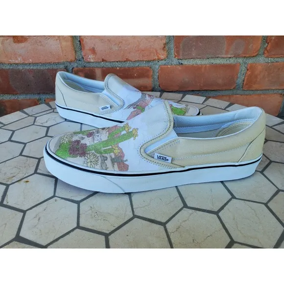 Vans Classic Slip On Desert Vibes Oatmeal White Sz 9 Men Western Core  Rare