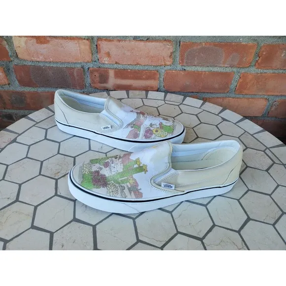 Vans Classic Slip On Desert Vibes Oatmeal White Sz 9 Men Western Core  Rare