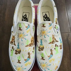 vans classic slip on get outdoors marshmallow men size 10.5