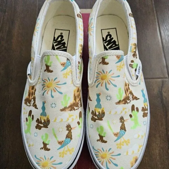 vans classic slip on get outdoors marshmallow men size 10.5