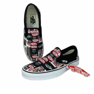 Vans Classic Slip On Label Mix Shoes Black
