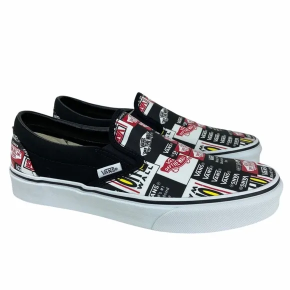 Vans Classic Slip On Label Mix Shoes Black