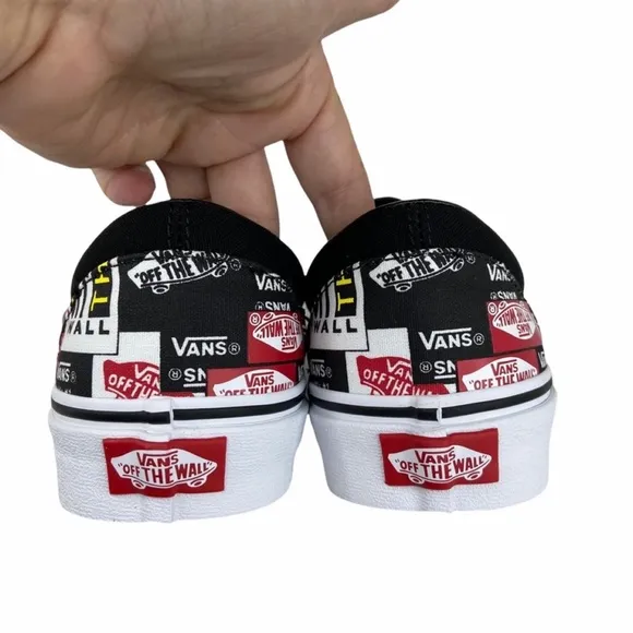 Vans Classic Slip On Label Mix Shoes Black