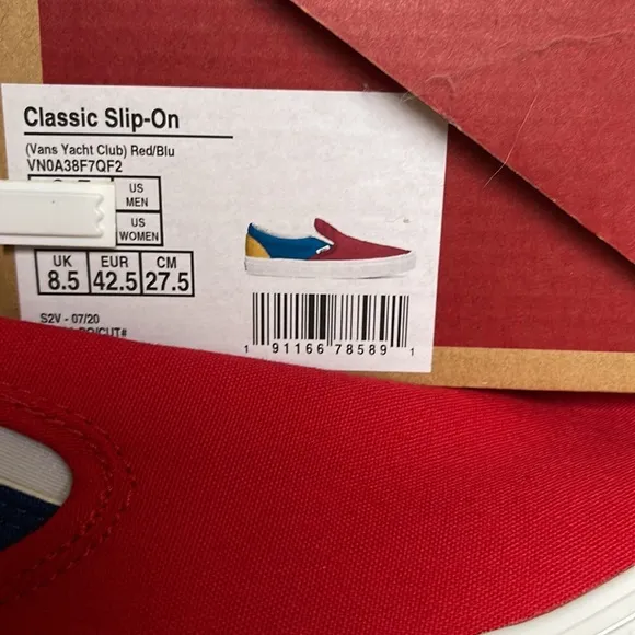 Vans Classic Slip On Vans Yacht Club Red /Blue sneakers men’s
