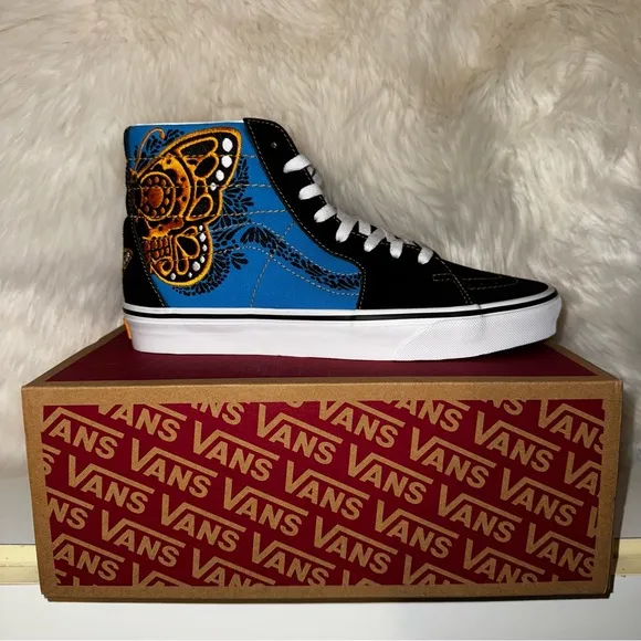 Vans Dia De Muertos Men’s Blue/M Sk8-Hi Shoe High -Top Game Changer Size M10
