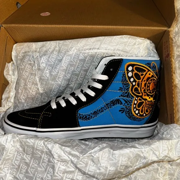 Vans Dia De Muertos Men’s Blue/M Sk8-Hi Shoe High -Top Game Changer Size M10