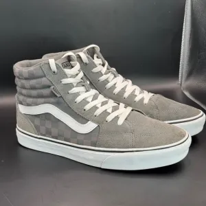 Vans Filmore Hi High Top Tonal Checkerboard Sneaker Shoes Men's Size 10 Grey