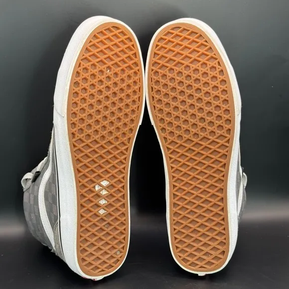 Vans Filmore Hi High Top Tonal Checkerboard Sneaker Shoes Men's Size 10 Grey