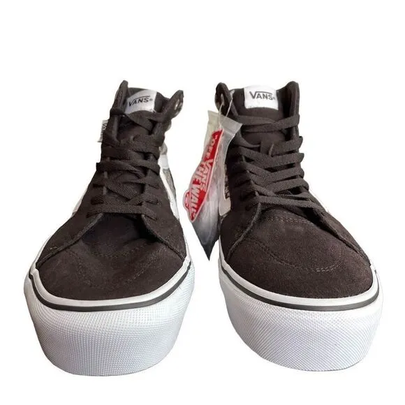 Vans Filmore Hi Platform Brown Plaid Sneakers Shoes Size 10 New