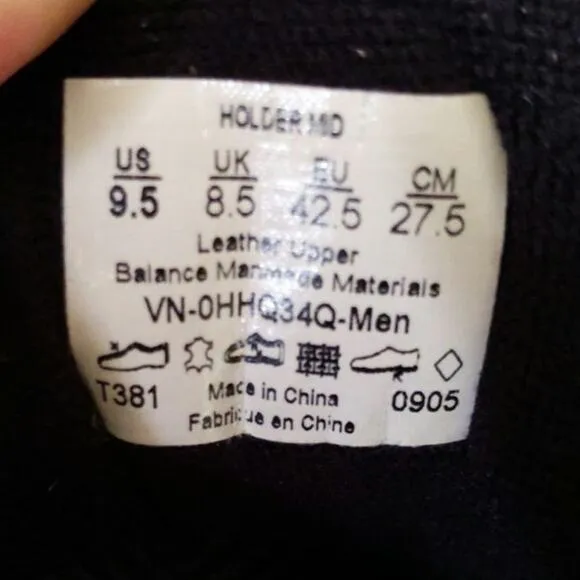 Vans Half Cab Black Leather Skate Shoes Men's Size 9.5 Vintage Skateboard