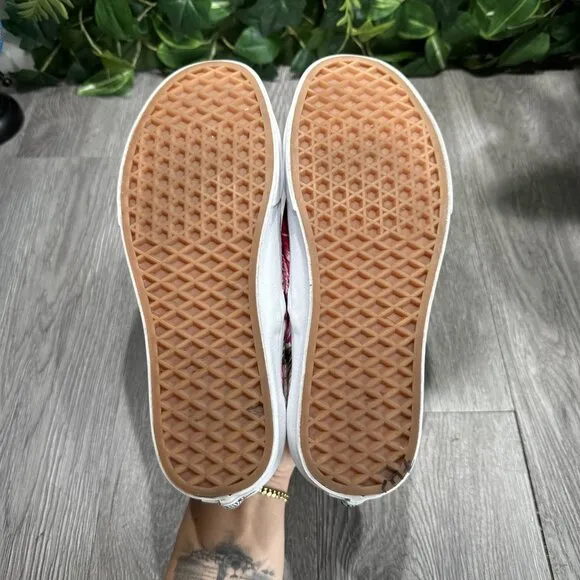 Vans Hawaiian Hibiscus Slip On Women’s 8 Shoes  GORGEOUS ~RARE~
