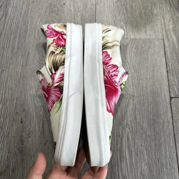 Vans Hawaiian Hibiscus Slip On Women’s 8 Shoes  GORGEOUS ~RARE~