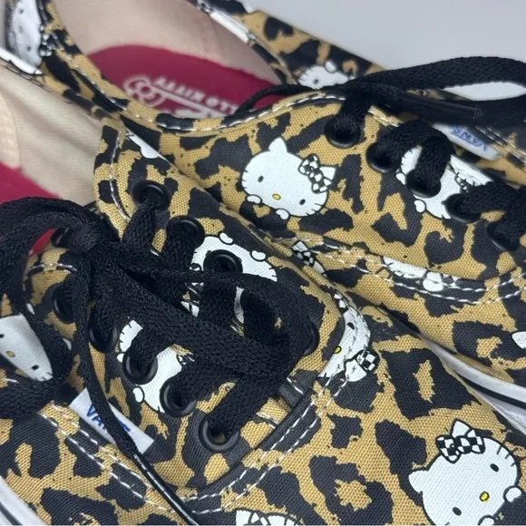 Vans Hello Kitty Leopard Print Low Top Shoes