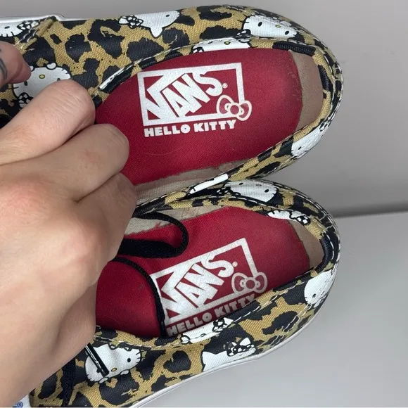 Vans Hello Kitty Leopard Print Low Top Shoes