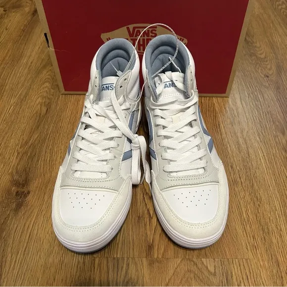 VANS Lowland Mid Comfycush JMP white blue shoes sneakers women’s 9 new