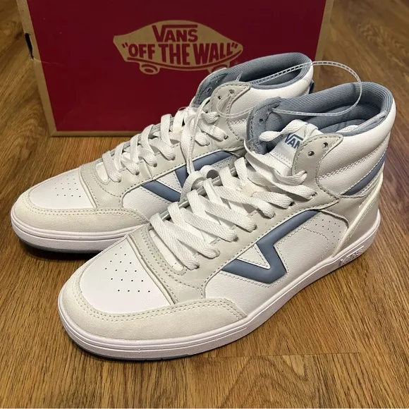 VANS Lowland Mid Comfycush JMP white blue shoes sneakers women’s 9 new