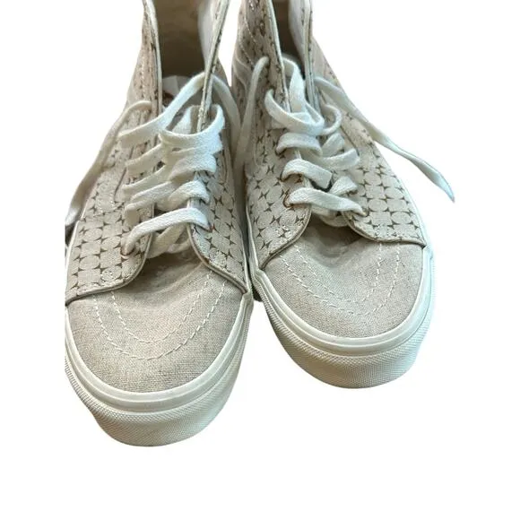 VANS Men’s Beige Sk8-Hi Tapered Canvas High Top Sneakers Shoes Size 11