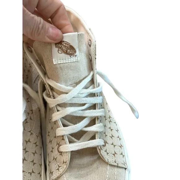 VANS Men’s Beige Sk8-Hi Tapered Canvas High Top Sneakers Shoes Size 11