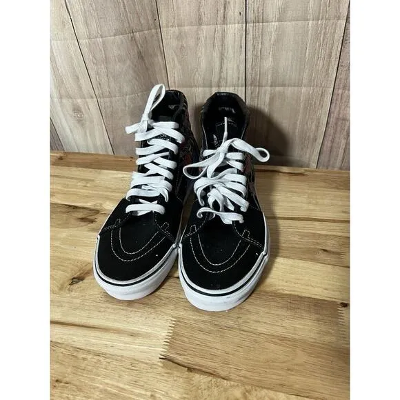 Vans Men's Sk8-Hi Dia De Los Muertos Day of the Dead Shoes Men’s 8.5 Women’s 10