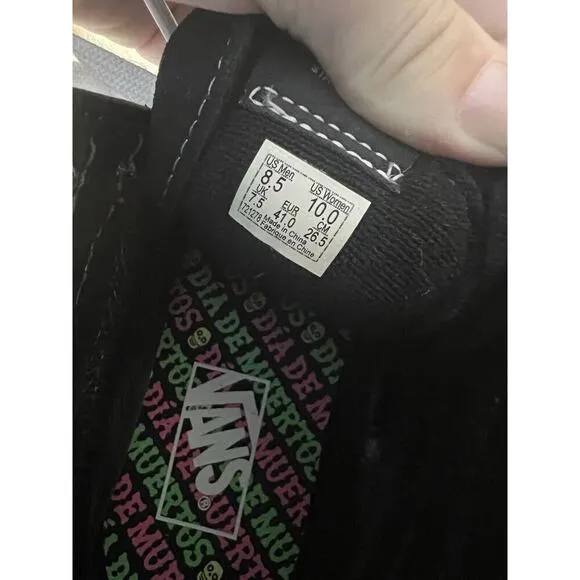 Vans Men's Sk8-Hi Dia De Los Muertos Day of the Dead Shoes Men’s 8.5 Women’s 10