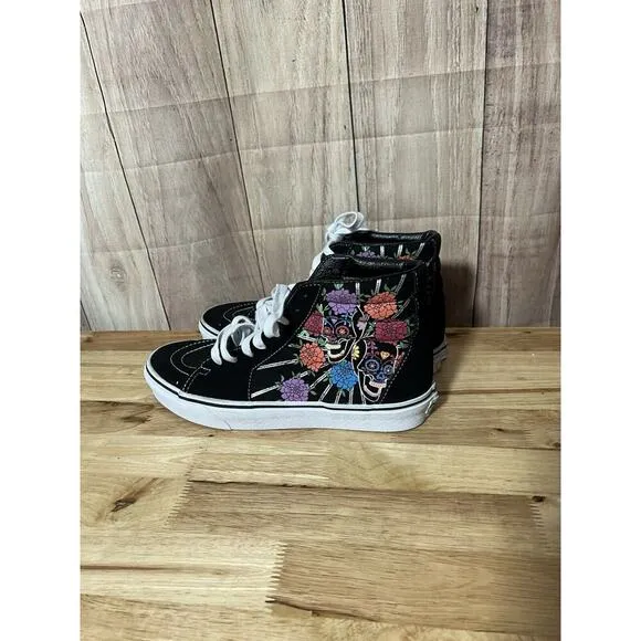 Vans Men's Sk8-Hi Dia De Los Muertos Day of the Dead Shoes Men’s 8.5 Women’s 10