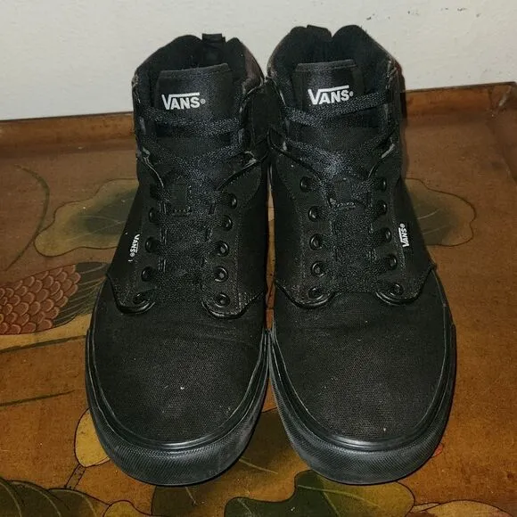 Vans Off The Wall Atwood Hi Top Triple Black Sk8er Shoes 11.5 Mens