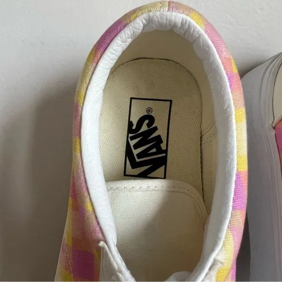 Vans Off the Wall Platform Pastel Plaid Print Unisex Shoe Size 9.5/11 SKU#24193