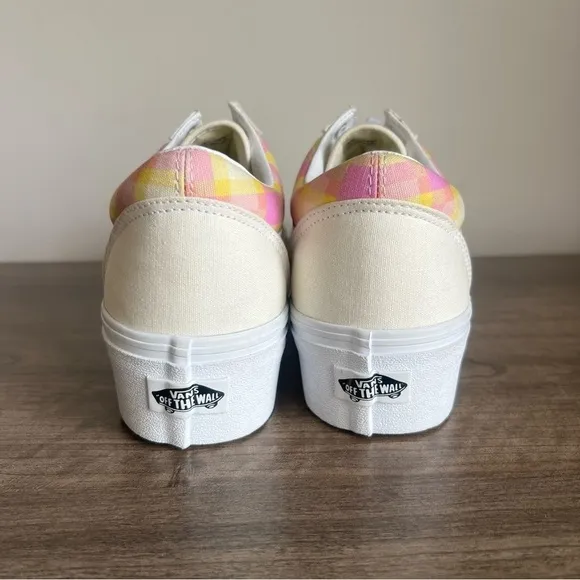 Vans Off the Wall Platform Pastel Plaid Print Unisex Shoe Size 9.5/11 SKU#24193