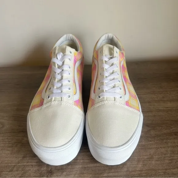 Vans Off the Wall Platform Pastel Plaid Print Unisex Shoe Size 9.5/11 SKU#24193