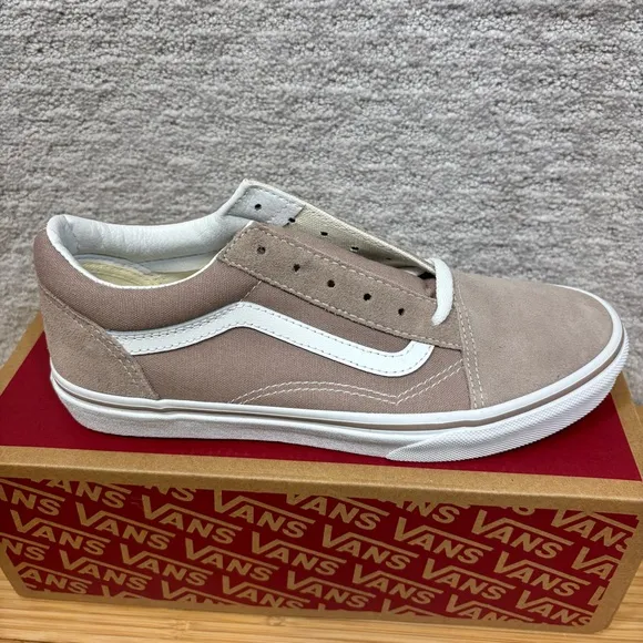 Vans Old Skool Low Top Tan  Lace Up Shoes Junior Size 6.5 Or Woman’s 8 EUR 38.5