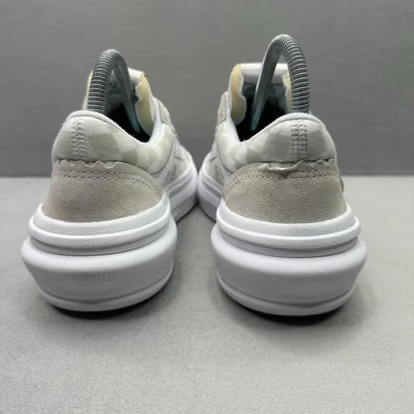 VANS Old Skool Overt CC Womens Size 7 Shoes Platform White Suede Check Sneakers