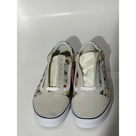 Vans Peanuts Snoopy Old Skool White Cream Suede Men’s 5 Women’s 6.5 Canvas