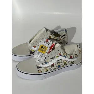 Vans Peanuts Snoopy Old Skool White Cream Suede Men’s 5 Women’s 6.5 Canvas