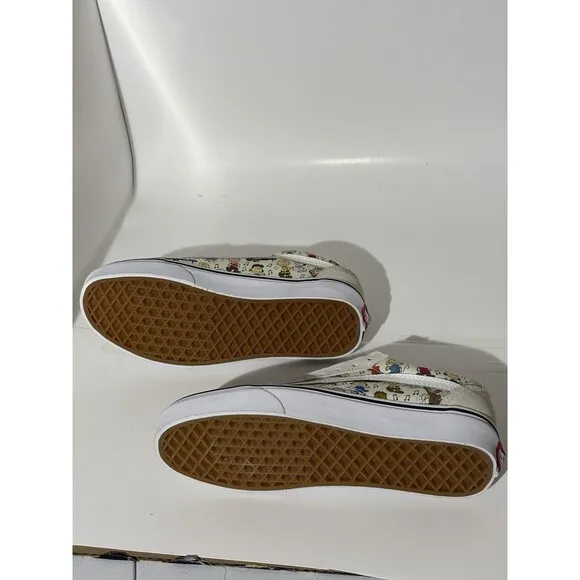 Vans Peanuts Snoopy Old Skool White Cream Suede Men’s 5 Women’s 6.5 Canvas